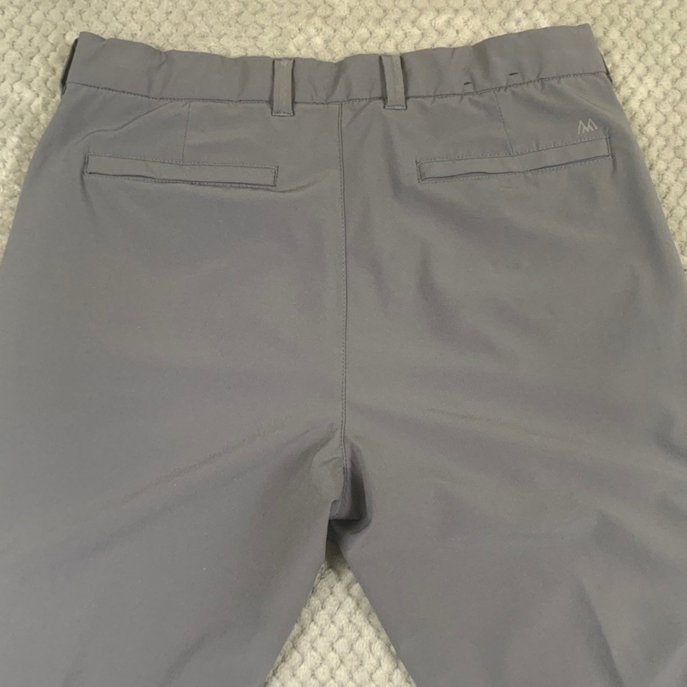 Mizzen+Main‎ Helmsman Slim Chino Pants Mens 32x32 Gray Performance Golf - Picture 3 of 9